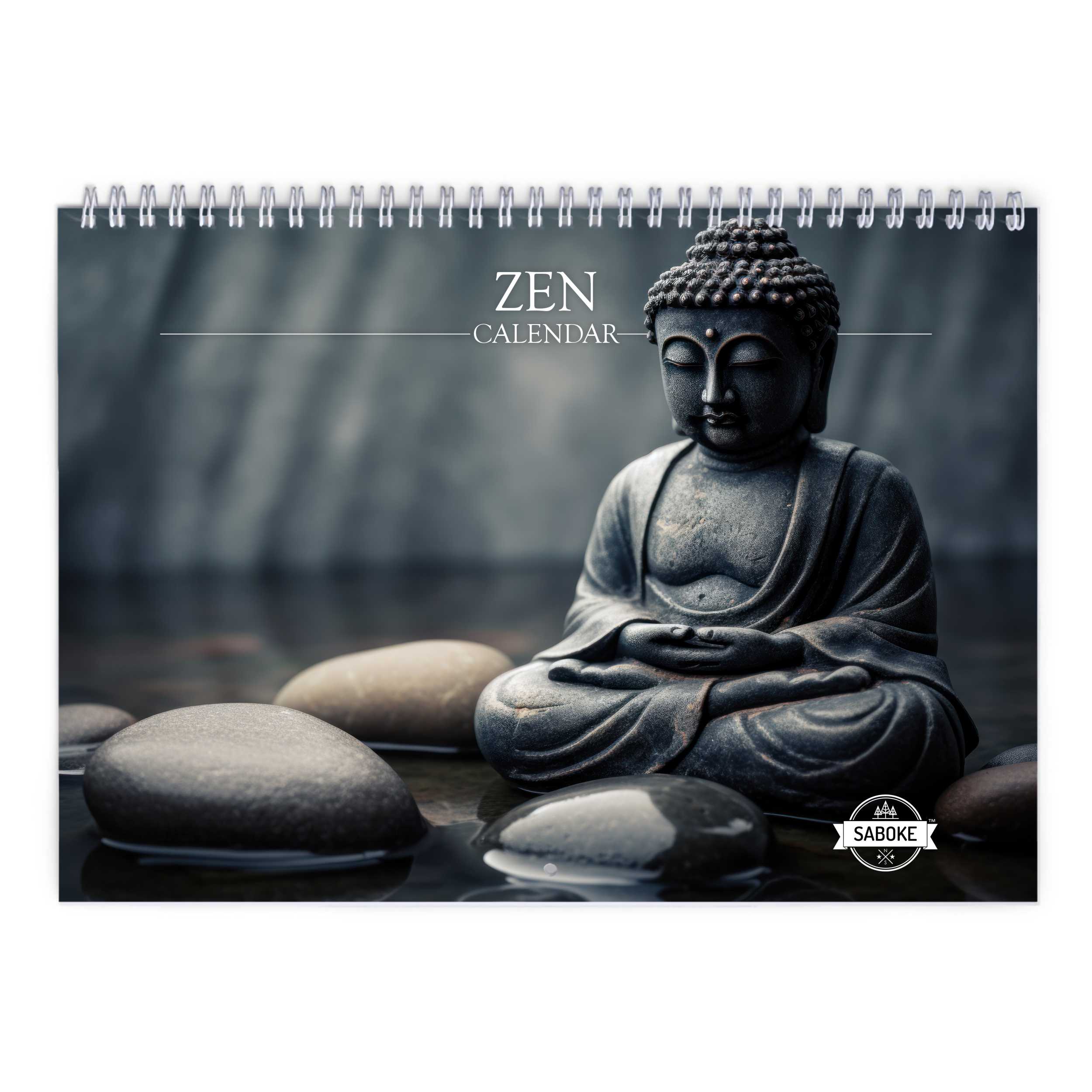 Trends International 2024 Zen Wall Calendar & Magnetic Frame 