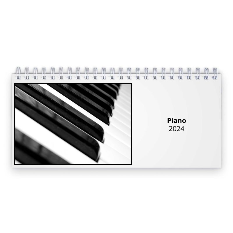New calendar 2021 with a musical background piano Vector Image