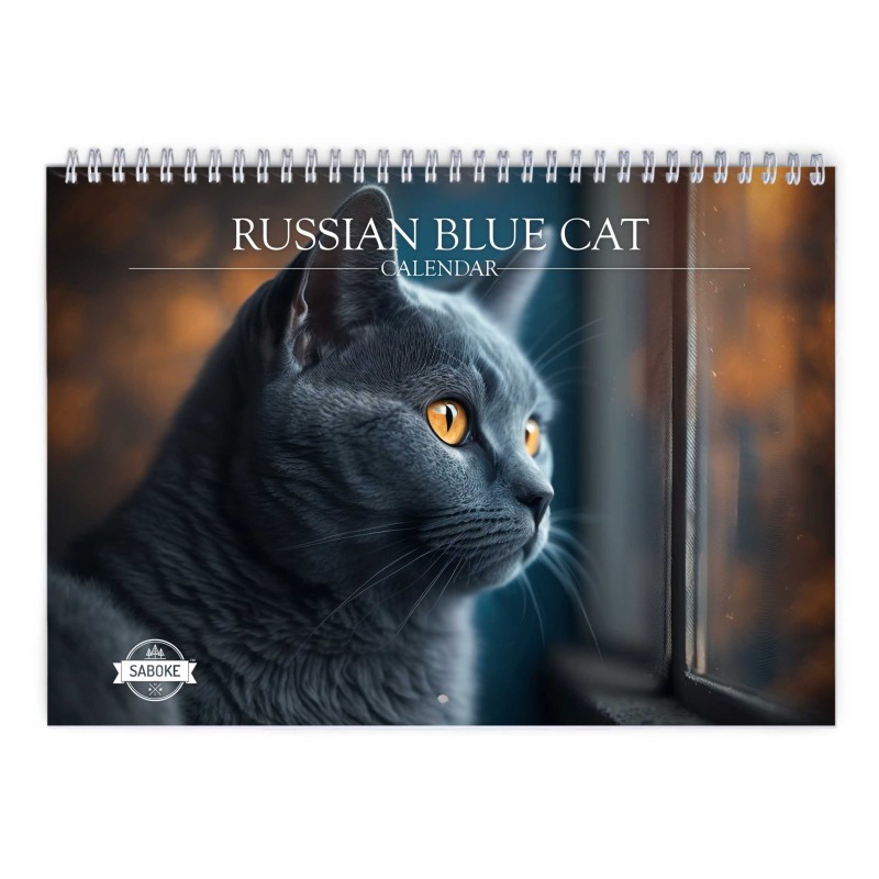 Bad Cat Calendar 2024 British Blue Dusty Glynnis